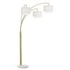 Broadway 83 in. H 3-Light Antique Brass Arch Floor Lamp by HomeGlam -Hot Sale HomeGlam Store antique brass homeglam floor lamps hg8535ab wh 64 1000