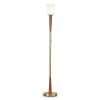 Century 72 in. Antique Brass Finish Wood Torchiere Floor Lamp Dimmer Switch with LED Bulb Included by HomeGlam -Hot Sale HomeGlam Store antique brass homeglam floor lamps hg9131tr ab 64 1000
