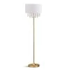 FLORENCE 61 in. Antique Brass Nickel Finish Crystal Pendants Metal Floor Lamp by HomeGlam -Hot Sale HomeGlam Store antique brass homeglam floor lamps hl7020fab wh 64 1000