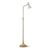 Bonnie 70 in. Adjustable Antique Brass/White Finish 1-Light Metal Floor Lamp with White Shade by HomeGlam -Hot Sale HomeGlam Store antique brass white homeglam floor lamps hg9138f1 abwh 64 1000