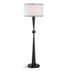 Dione 62 in. Black Chrome Finish Metal Floor Lamp by HomeGlam