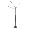 Terminals 3-Light 24-Watt Tube LED Adjustable Floor Lamp -Black by HomeGlam -Hot Sale HomeGlam Store black homeglam floor lamps hg2083f bk 64 1000