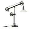 Descartes 29 in. Glass Shade Pulley Table Lamp in Blackened Bronze by Meyer&Cross -Hot Sale HomeGlam Store black meyer cross table lamps tl0310 64 1000