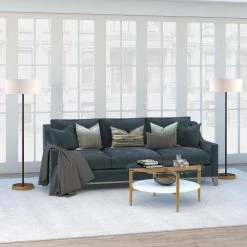 Estella 62 in. Black and Brass Floor Lamp by Meyer&Cross -Hot Sale HomeGlam Store black with brass accents meyer cross floor lamps fl0150 31 1000