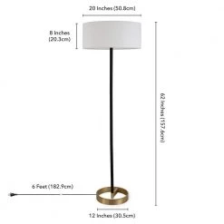 Estella 62 in. Black and Brass Floor Lamp by Meyer&Cross -Hot Sale HomeGlam Store black with brass accents meyer cross floor lamps fl0150 44 1000
