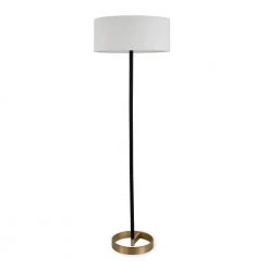 Estella 62 in. Black and Brass Floor Lamp by Meyer&Cross