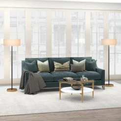 Estella 62 in. Black and Brass Floor Lamp by Meyer&Cross -Hot Sale HomeGlam Store black with brass accents meyer cross floor lamps fl0150 fa 1000