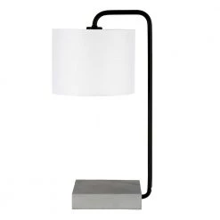 Roland 22 in. Blackened Bronze and Concrete Table Lamp by Meyer&Cross