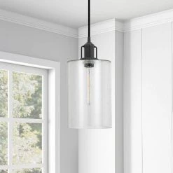 Nora Blackened Bronze Pendant with Seeded Glass Shade by Meyer&Cross -Hot Sale HomeGlam Store blackened bronze meyer cross chandeliers pd0074 31 1000