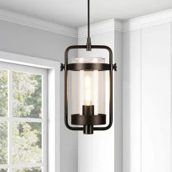 Orion Industrial Blackened Bronze Metal and Glass Pendant by Meyer&Cross -Hot Sale HomeGlam Store blackened bronze meyer cross chandeliers pd0247 c3 1000