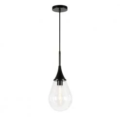 Ambrose 1-Light Blackened Bronze Pendant with Clear Glass Shade by Meyer&Cross -Hot Sale HomeGlam Store blackened bronze meyer cross chandeliers pd0285 4f 1000