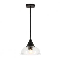 1-Light Blackened Bronze Seeded Glass Pendant by Meyer&Cross 13 1-Light Blackened Bronze Seeded Glass Pendant by Meyer&Cross -Hot Sale HomeGlam Store blackened bronze meyer cross chandeliers pd0328 1f 1000