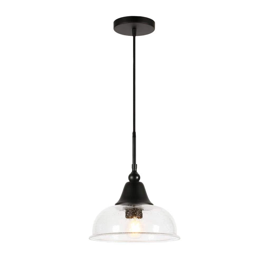 1-Light Blackened Bronze Seeded Glass Pendant by Meyer&Cross 7 1-Light Blackened Bronze Seeded Glass Pendant by Meyer&Cross - Image 5