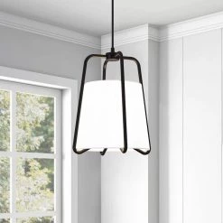 Marduk 1-Light Blackened Bronze Contemporary Fabric Pendant by Meyer&Cross 13 Marduk 1-Light Blackened Bronze Contemporary Fabric Pendant by Meyer&Cross -Hot Sale HomeGlam Store blackened bronze meyer cross chandeliers pd0351 1f 1000