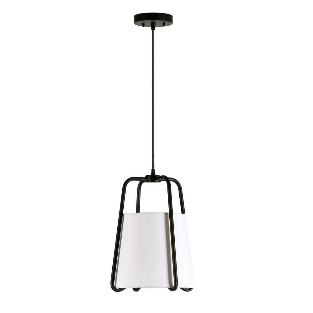Marduk 1-Light Blackened Bronze Contemporary Fabric Pendant by Meyer&Cross 3 Marduk 1-Light Blackened Bronze Contemporary Fabric Pendant by Meyer&Cross