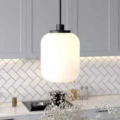 Agnolo 1-Light Blackened Bronze Pendant with White Milk Glass Shade by Meyer&Cross 12 Agnolo 1-Light Blackened Bronze Pendant with White Milk Glass Shade by Meyer&Cross -Hot Sale HomeGlam Store blackened bronze meyer cross chandeliers pd0503 1f 1000