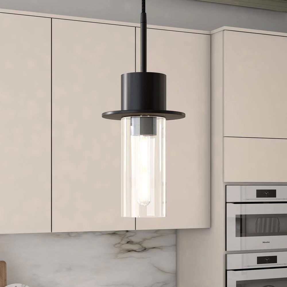 Idris 1-Light Blackened Bronze Pendant with Clear Glass Shade by Meyer&Cross 7 Idris 1-Light Blackened Bronze Pendant with Clear Glass Shade by Meyer&Cross - Image 5