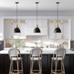 Madison 1-Light Blackened Bronze and Brass Pendant with Metal Shade by Meyer&Cross 15 Madison 1-Light Blackened Bronze and Brass Pendant with Metal Shade by Meyer&Cross -Hot Sale HomeGlam Store blackened bronze meyer cross chandeliers pd0736 31 1000