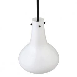 Yuri 12 in. Blackened Bronze Pendant with White Milk Glass Shade by Meyer&Cross 16 Yuri 12 in. Blackened Bronze Pendant with White Milk Glass Shade by Meyer&Cross -Hot Sale HomeGlam Store blackened bronze meyer cross chandeliers pd1461 1f 1000