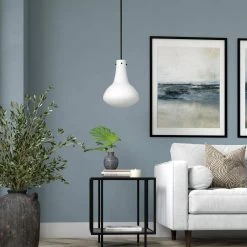 Yuri 12 in. Blackened Bronze Pendant with White Milk Glass Shade by Meyer&Cross 14 Yuri 12 in. Blackened Bronze Pendant with White Milk Glass Shade by Meyer&Cross -Hot Sale HomeGlam Store blackened bronze meyer cross chandeliers pd1461 c3 1000