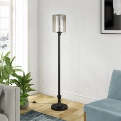 Numit 68.75 in. Blackened Bronze Floor Lamp with Mercury Glass Shade by Meyer&Cross -Hot Sale HomeGlam Store blackened bronze meyer cross floor lamps fl0012 31 1000
