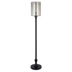 Numit 68.75 in. Blackened Bronze Floor Lamp with Mercury Glass Shade by Meyer&Cross