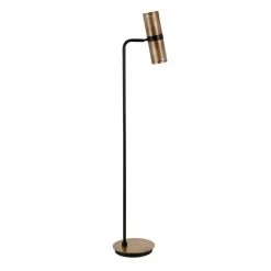 Zevon 62 in. Matte Black and Brass Floor Lamp by Meyer&Cross