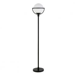 Cieonna 69 in. Blackened Bronze Globe and Stem Floor Lamp by Meyer&Cross