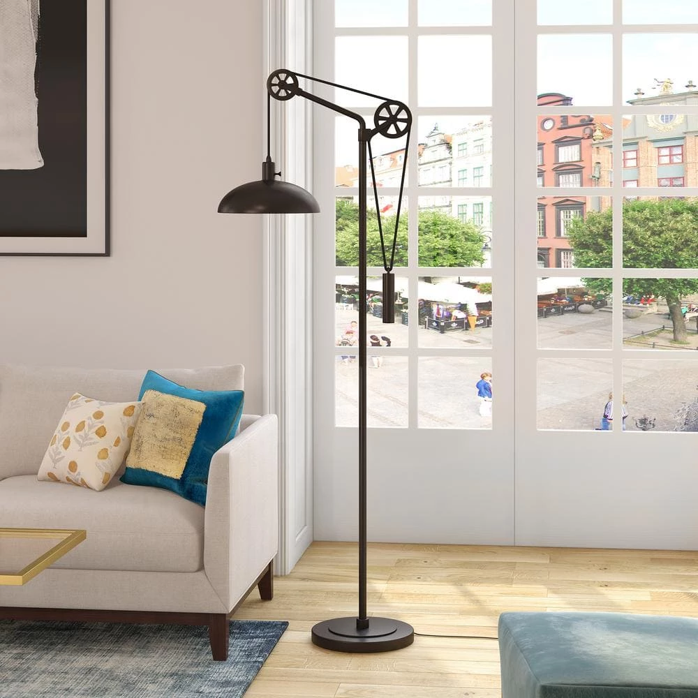 Pablo Blackened Bronze Pully Floor Lamp by Meyer&Cross 5 Pablo Blackened Bronze Pully Floor Lamp by Meyer&Cross - Image 3