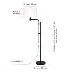 Polly 71.5 in. H Adjustable Blackened Bronze Floor Lamp by Meyer&Cross -Hot Sale HomeGlam Store blackened bronze meyer cross floor lamps fl0370 44 1000