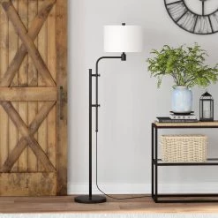 Polly 71.5 in. H Adjustable Blackened Bronze Floor Lamp by Meyer&Cross -Hot Sale HomeGlam Store blackened bronze meyer cross floor lamps fl0370 4f 1000