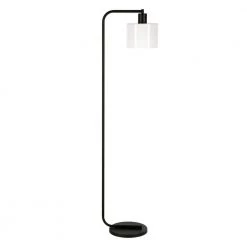 Cadmus 57 in. Blackened Bronze Floor Lamp with White Milk Glass Shade by Meyer&Cross