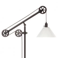 Descartes 70 in. Blackened Bronze Floor Lamp with Milk Glass Shade and Pulley System by Meyer&Cross 14 Descartes 70 in. Blackened Bronze Floor Lamp with Milk Glass Shade and Pulley System by Meyer&Cross -Hot Sale HomeGlam Store blackened bronze meyer cross floor lamps fl0409 40 1000