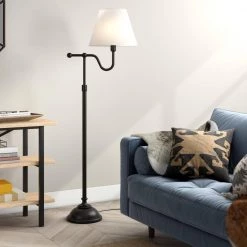 Wellesley 63 in. Blackened Bronze Floor Lamp with Empire Shade by Meyer&Cross -Hot Sale HomeGlam Store blackened bronze meyer cross floor lamps fl0446 44 1000