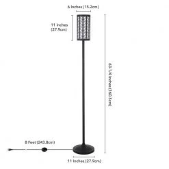 Delia 63.50 in. Blackened Bronze Floor Lamp with Layered Chevron Shade by Meyer&Cross -Hot Sale HomeGlam Store blackened bronze meyer cross floor lamps fl0578 fa 1000