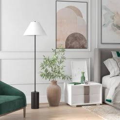 Somerset 64 in. Blackened Bronze Floor Lamp with Empire Shade by Meyer&Cross -Hot Sale HomeGlam Store blackened bronze meyer cross floor lamps fl0732 31 1000