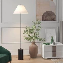 Somerset 64 in. Blackened Bronze Floor Lamp with Empire Shade by Meyer&Cross -Hot Sale HomeGlam Store blackened bronze meyer cross floor lamps fl0732 44 1000