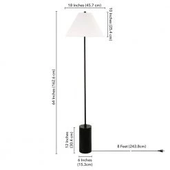 Somerset 64 in. Blackened Bronze Floor Lamp with Empire Shade by Meyer&Cross -Hot Sale HomeGlam Store blackened bronze meyer cross floor lamps fl0732 fa 1000