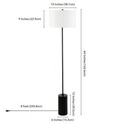 Somerset 64 in. Blackened Bronze Floor Lamp with Drum Shade by Meyer&Cross 16 Somerset 64 in. Blackened Bronze Floor Lamp with Drum Shade by Meyer&Cross -Hot Sale HomeGlam Store blackened bronze meyer cross floor lamps fl0734 76 1000