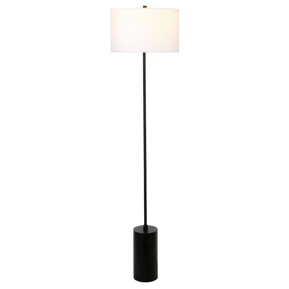 Somerset 64 in. Blackened Bronze Floor Lamp with Drum Shade by Meyer&Cross 4 Somerset 64 in. Blackened Bronze Floor Lamp with Drum Shade by Meyer&Cross - Image 2