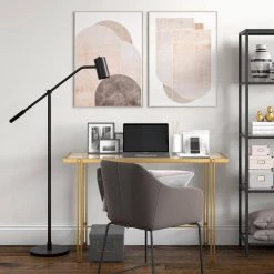 Willis 60 in. Blackened Bronze Pharmacy Floor Lamp with Boom Arm by Meyer&Cross -Hot Sale HomeGlam Store blackened bronze meyer cross floor lamps fl0884 31 1000