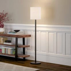 Braun 62 in. Blackened Bronze Floor Lamp with Round Base by Meyer&Cross -Hot Sale HomeGlam Store blackened bronze meyer cross floor lamps fl0903 1f 1000