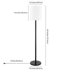 Braun 62 in. Blackened Bronze Floor Lamp with Round Base by Meyer&Cross -Hot Sale HomeGlam Store blackened bronze meyer cross floor lamps fl0903 44 1000