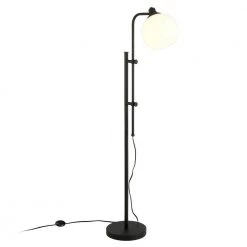 Antho 68 in. Height-Adjustable Blackened Bronze Floor Lamp with White Milk Glass Shade by Meyer&Cross -Hot Sale HomeGlam Store blackened bronze meyer cross floor lamps fl1081 4f 1000