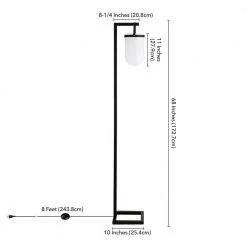 Shiloh 68 in. Blackened Bronze Floor Lamp with White Milk Glass Shade by Meyer&Cross -Hot Sale HomeGlam Store blackened bronze meyer cross floor lamps fl1116 fa 1000