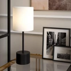 Giselle 15.75 in. Blackened Bronze Pedestal Mini Table Lamp by Meyer&Cross -Hot Sale HomeGlam Store blackened bronze meyer cross table lamps ml0919 4f 1000