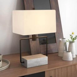 Holden 22-3/4 in. Blackened Bronze and Concrete Table Lamp by Meyer&Cross -Hot Sale HomeGlam Store blackened bronze meyer cross table lamps tl0086 44 1000