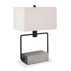Holden 22-3/4 in. Blackened Bronze and Concrete Table Lamp by Meyer&Cross
