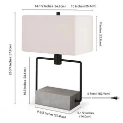 Holden 22-3/4 in. Blackened Bronze and Concrete Table Lamp by Meyer&Cross -Hot Sale HomeGlam Store blackened bronze meyer cross table lamps tl0086 fa 1000