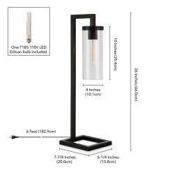 Malva 26 in. Blackened Bronze Table Lamp with Seeded Glass Shade by Meyer&Cross 16 Malva 26 in. Blackened Bronze Table Lamp with Seeded Glass Shade by Meyer&Cross -Hot Sale HomeGlam Store blackened bronze meyer cross table lamps tl0137 44 1000